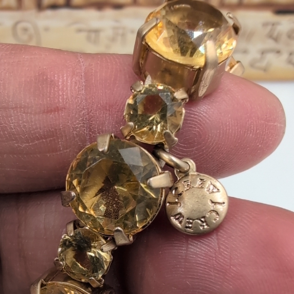J. Crew Gold Stretch Bracelet with Yellow Stones - Picture 6 of 6